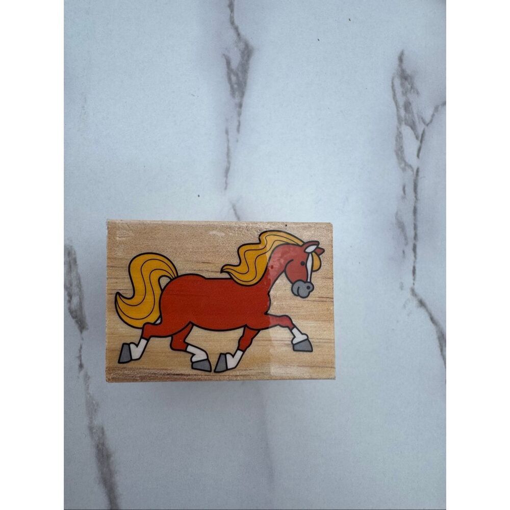 New Cartoon Horse Rubber Stamp